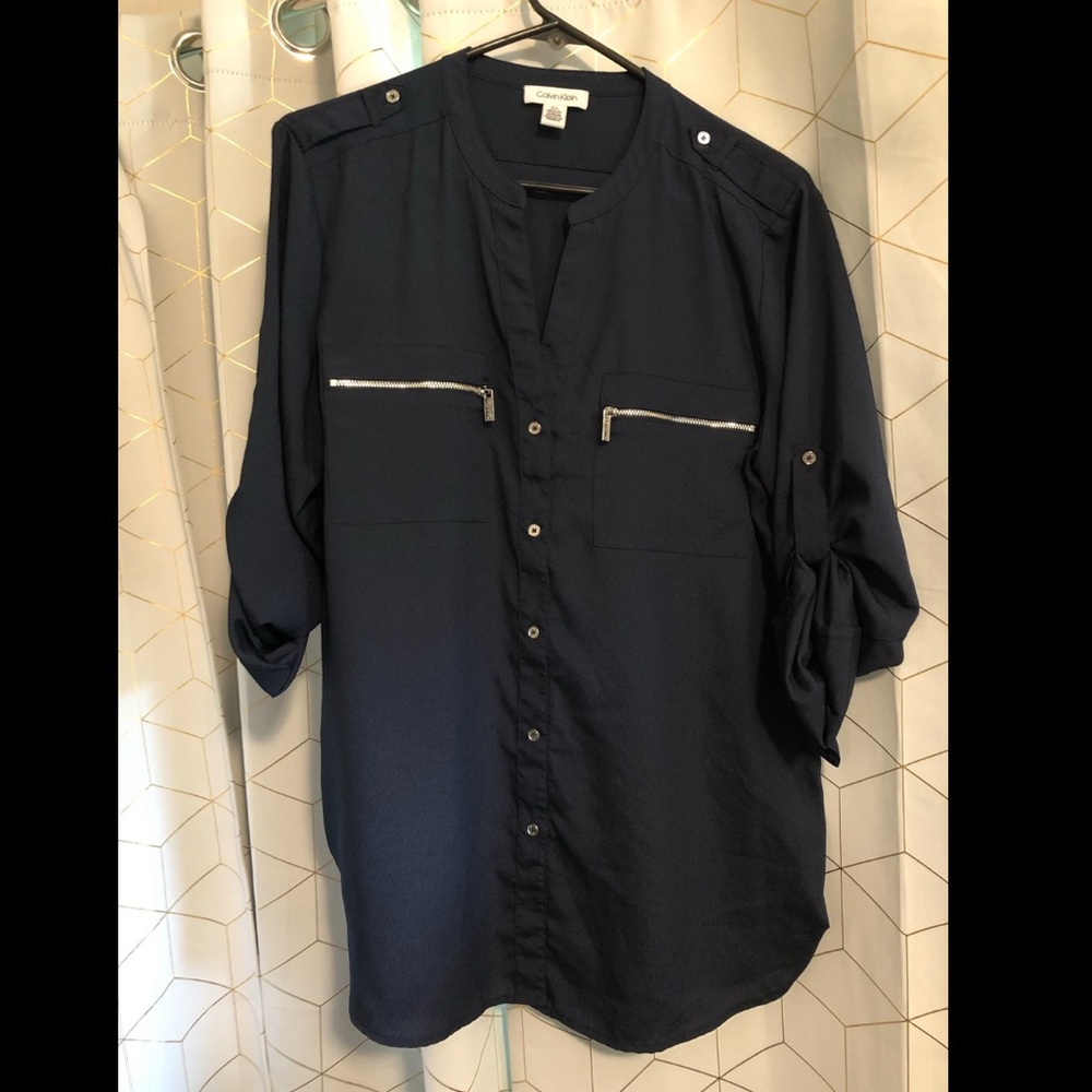 Dark blue Calvin Klein blouse